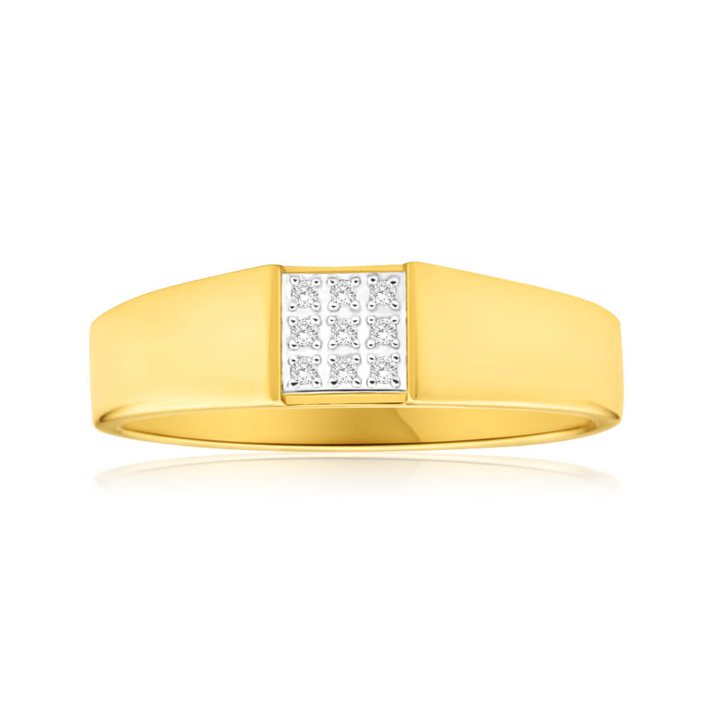 14K Men's Gold Ring with Real Natural Diamonds, Men's Fashion, Watches &  Accessories, Jewelry on Carousell